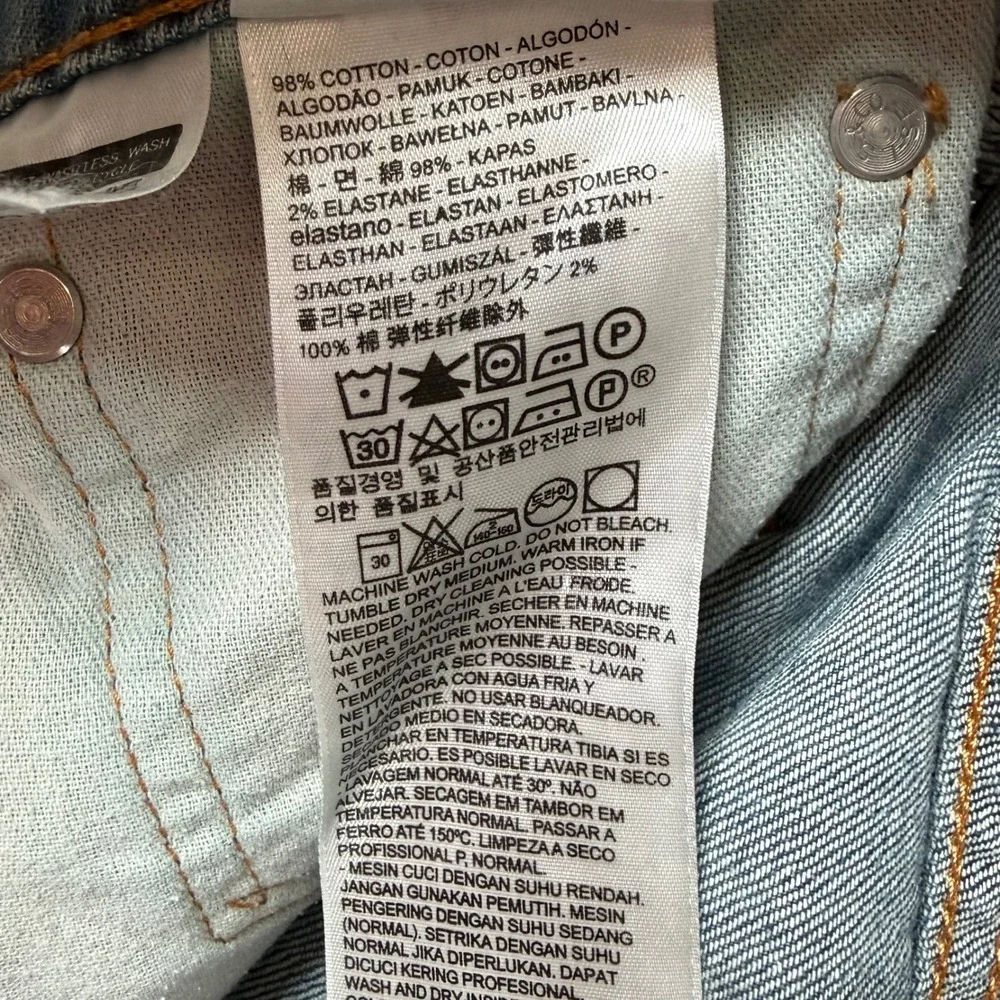 Levi's 511 Mens 32x32 (Actual 32x30) Slim Fit Stretch Denim Blue Jeans
